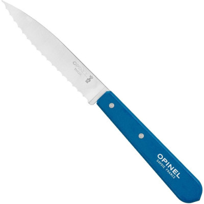 Нож столовый Opinel №113, деревянная рукоять, блистер, нержавеющая сталь, синий